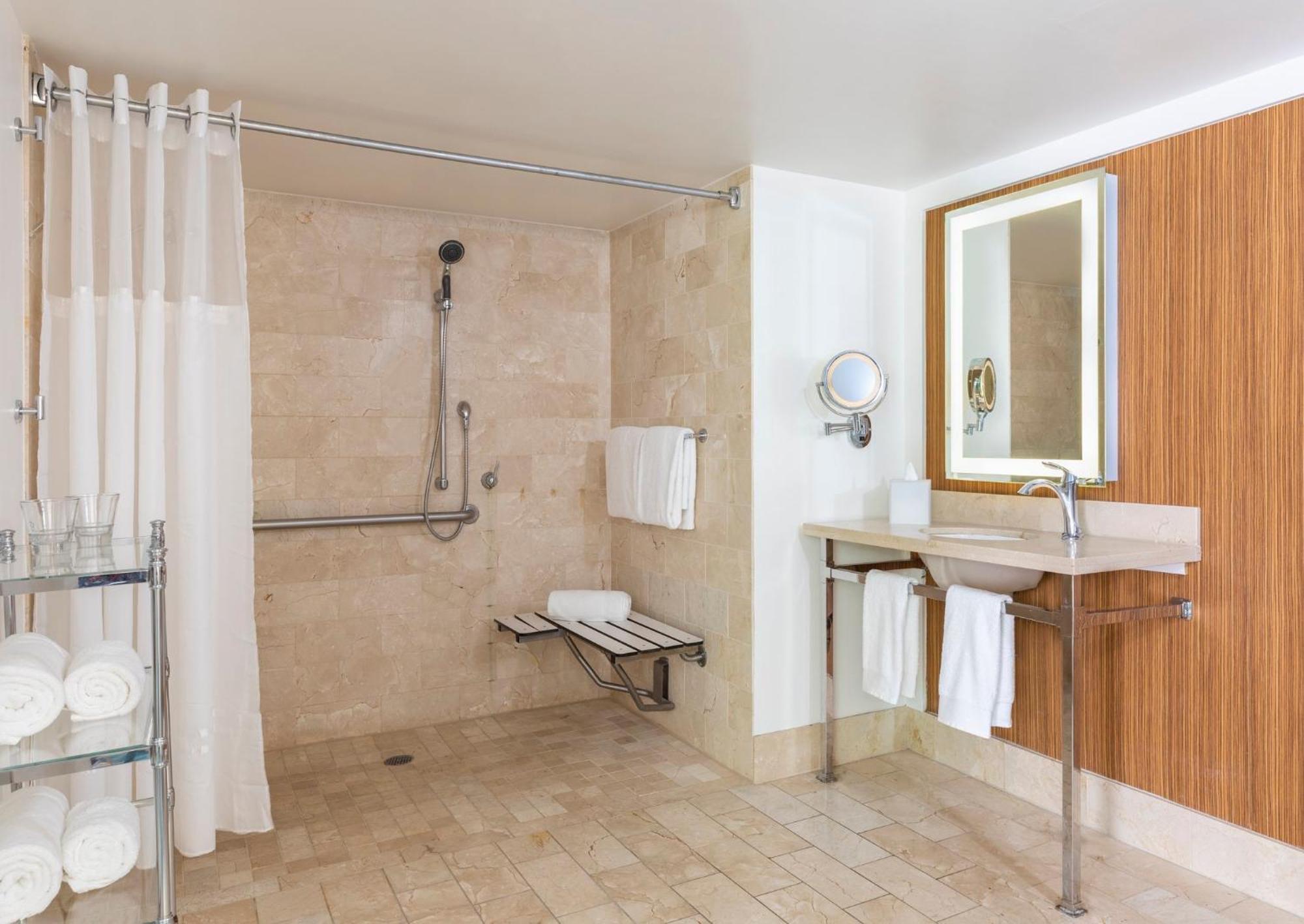 Habitación Estándar con ducha accesible en silla de ruedas - 1 cama extragrande - Adaptada para personas con discapacidad